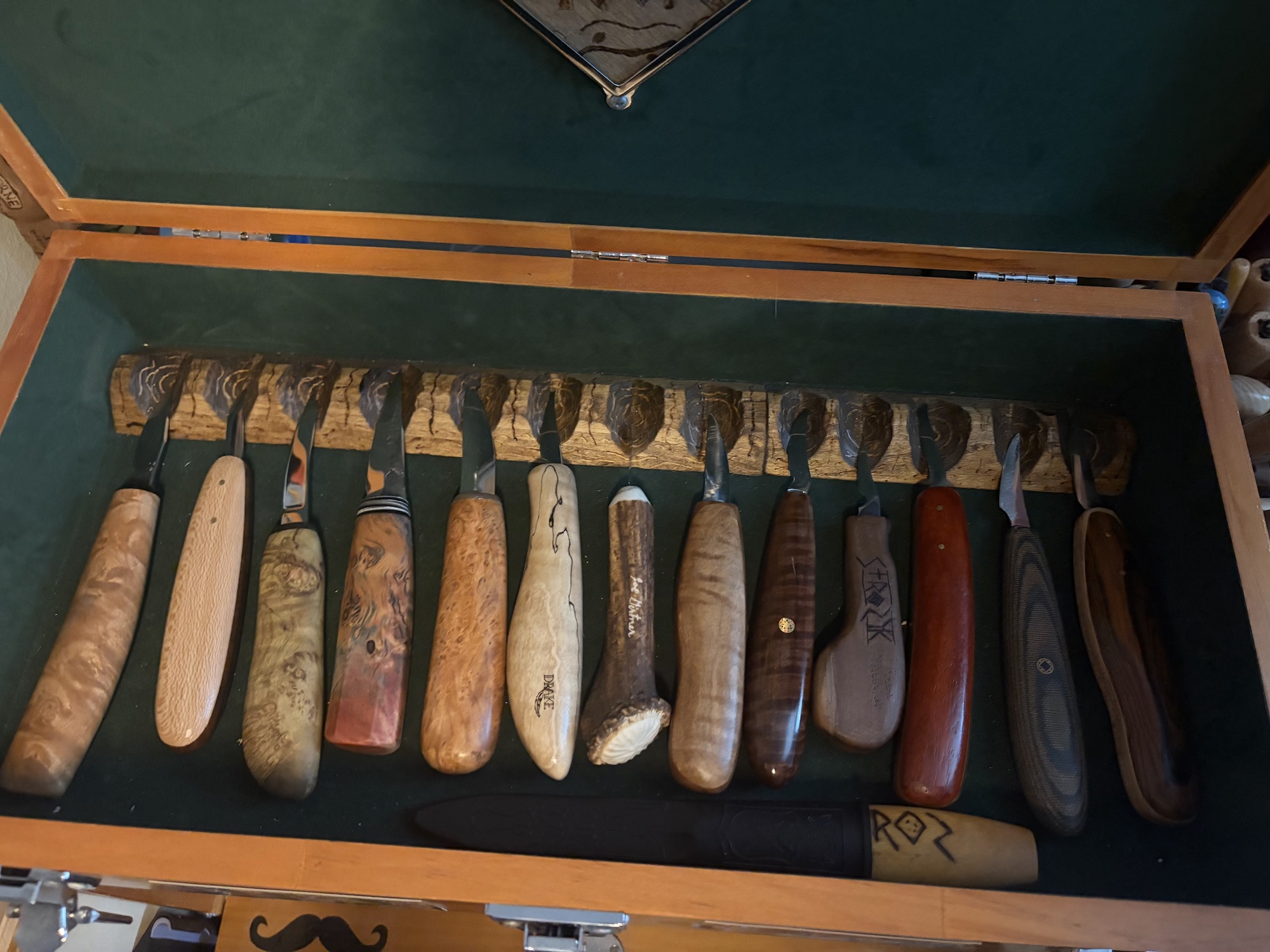 Top Drawer of the carving chest